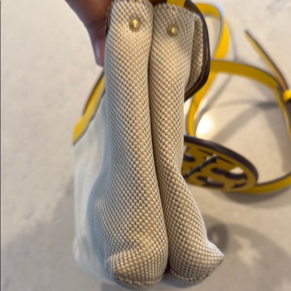 Tory Burch Miller Canvas Crossbody Bag in Lemon Drop - Picture 6 of 13
